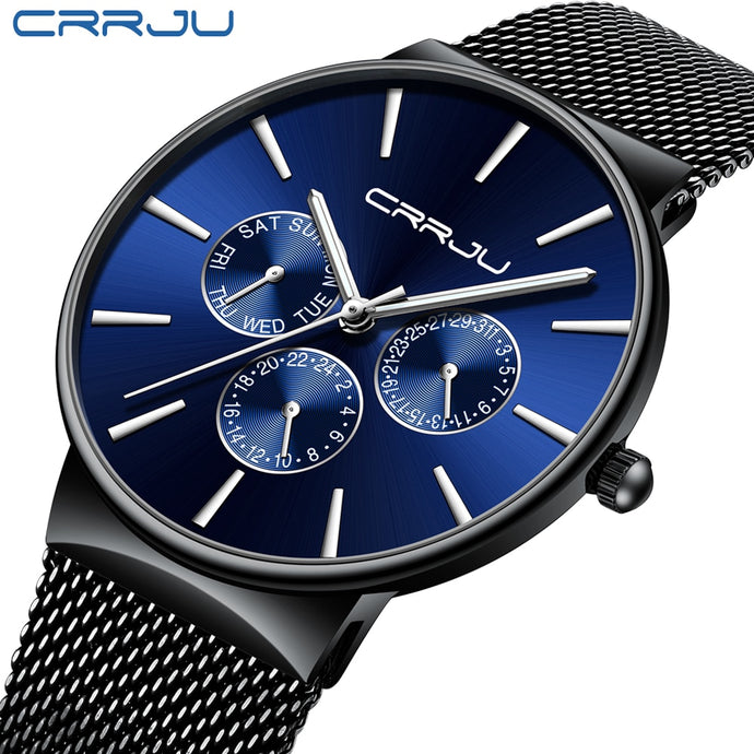 CRRJU Watch Men Reloj Hombre