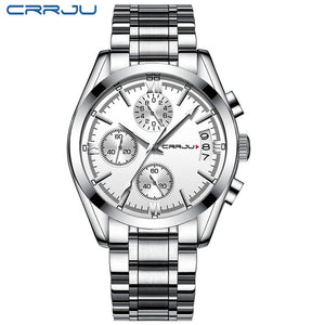 CRRJU Watch Men Chronograph Sport