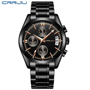 CRRJU Watch Men Chronograph Sport